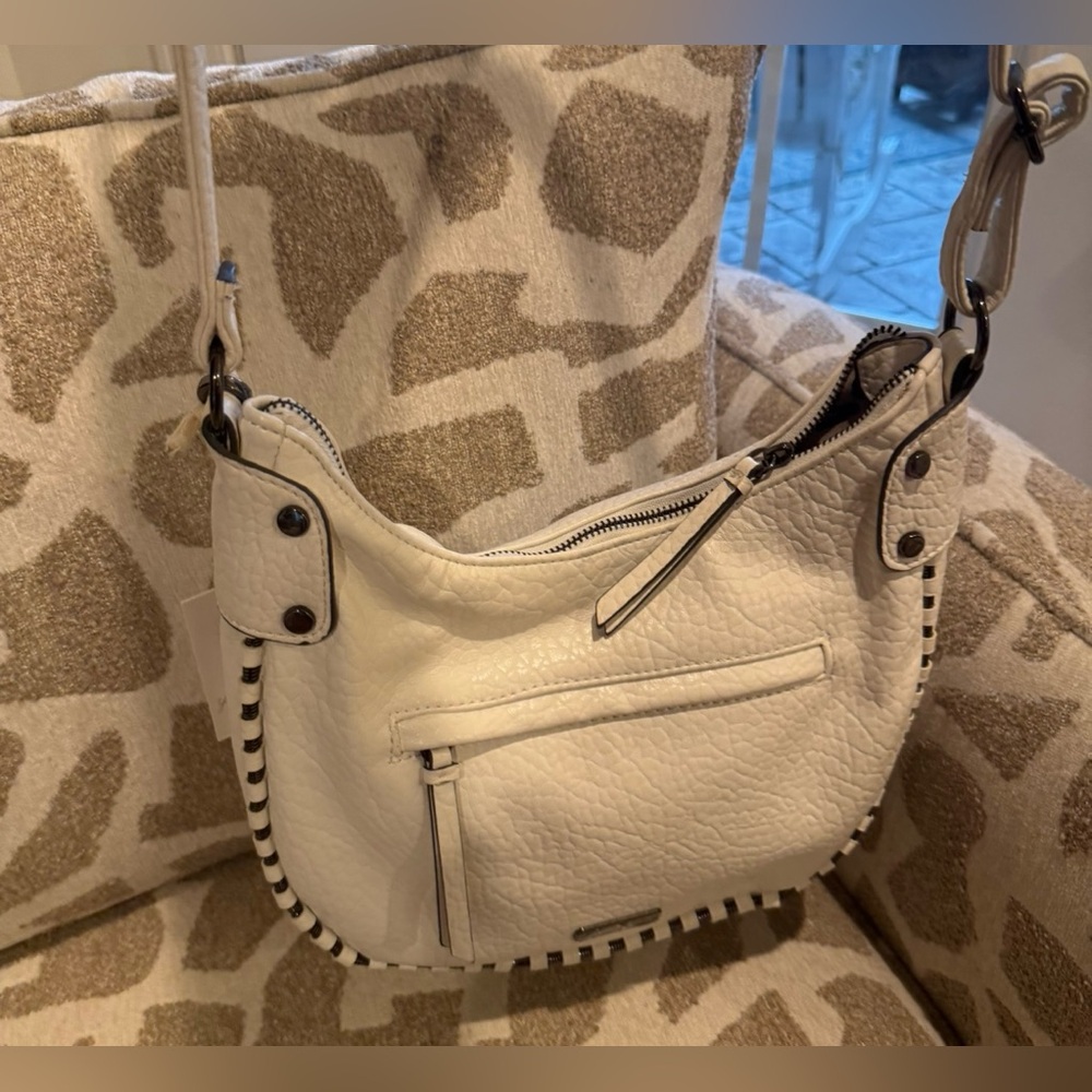 White Leather Crossbody Bag - Picture 3 of 6
